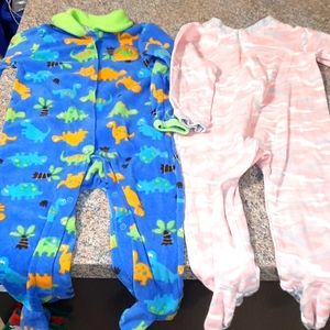 Two Pairs 24M Footie Pajamas